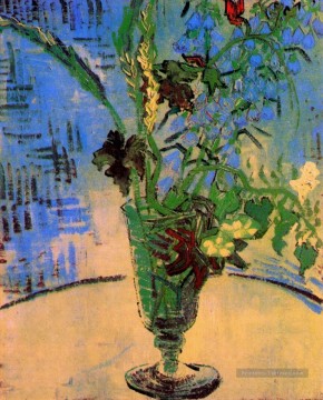  fleurs tableaux - Nature morte Verre aux fleurs sauvages Vincent van Gogh